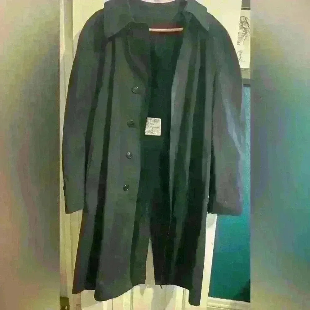 London Fog Black Trench coat 44L
